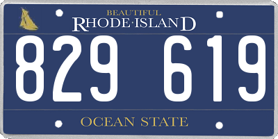 RI license plate 829619