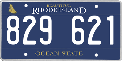 RI license plate 829621