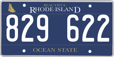 RI license plate 829622