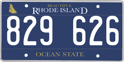 RI license plate 829626
