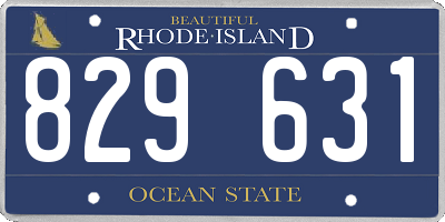 RI license plate 829631