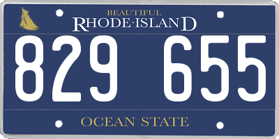 RI license plate 829655