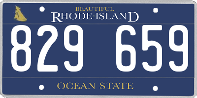 RI license plate 829659