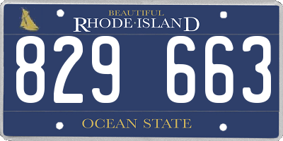 RI license plate 829663