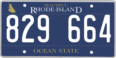 RI license plate 829664