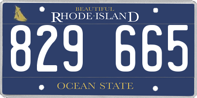 RI license plate 829665