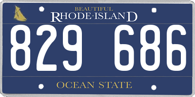RI license plate 829686