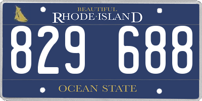 RI license plate 829688