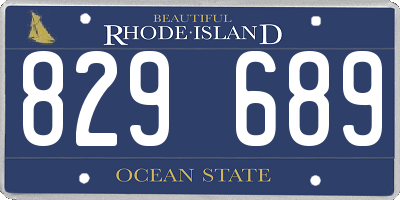 RI license plate 829689