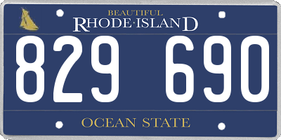 RI license plate 829690