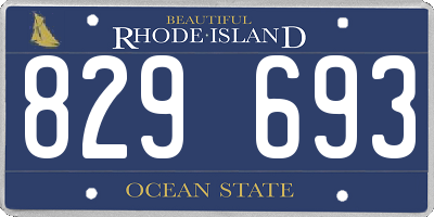 RI license plate 829693