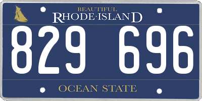 RI license plate 829696