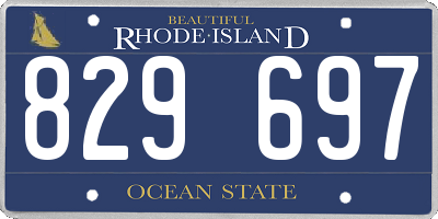 RI license plate 829697