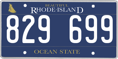 RI license plate 829699