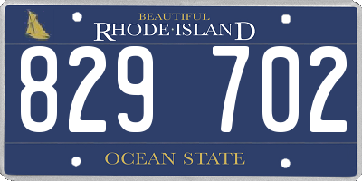 RI license plate 829702