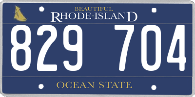 RI license plate 829704