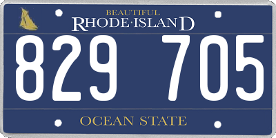 RI license plate 829705