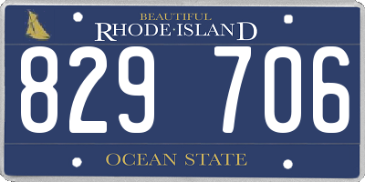 RI license plate 829706