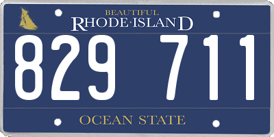 RI license plate 829711