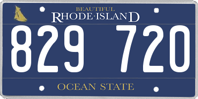 RI license plate 829720