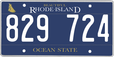 RI license plate 829724
