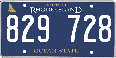 RI license plate 829728