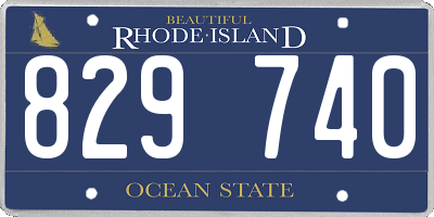 RI license plate 829740