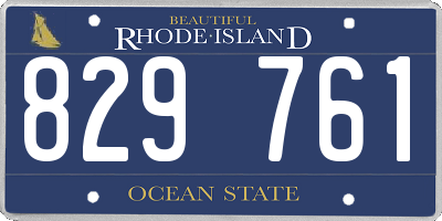 RI license plate 829761