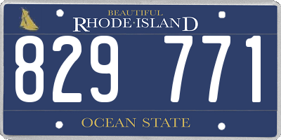 RI license plate 829771