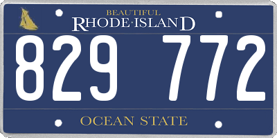 RI license plate 829772