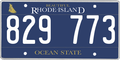 RI license plate 829773