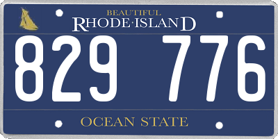 RI license plate 829776
