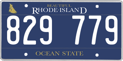 RI license plate 829779