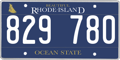 RI license plate 829780
