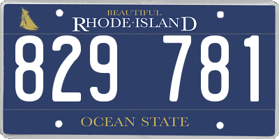 RI license plate 829781