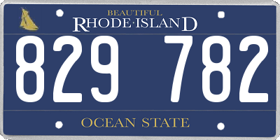 RI license plate 829782