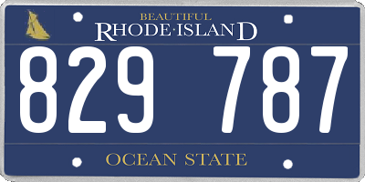 RI license plate 829787
