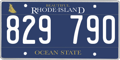 RI license plate 829790