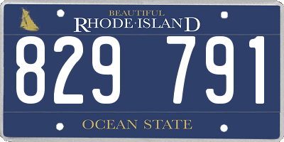 RI license plate 829791