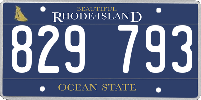 RI license plate 829793
