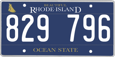 RI license plate 829796