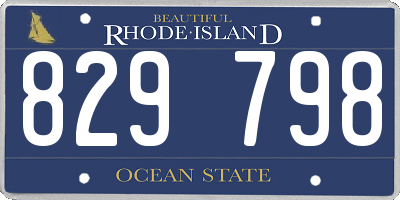 RI license plate 829798