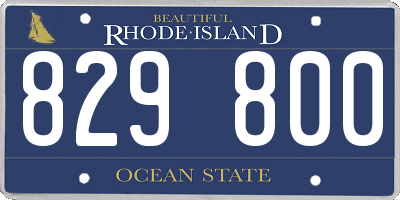 RI license plate 829800
