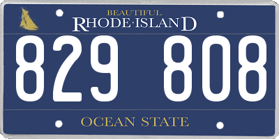 RI license plate 829808