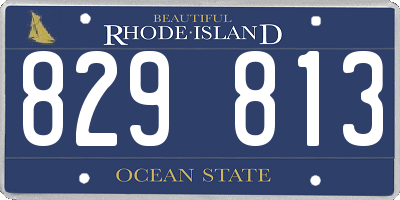 RI license plate 829813
