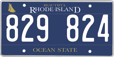 RI license plate 829824