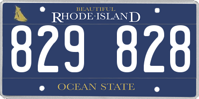 RI license plate 829828