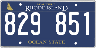 RI license plate 829851