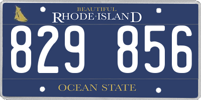 RI license plate 829856