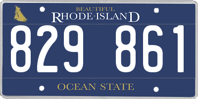 RI license plate 829861